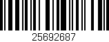 Código de barras (EAN, GTIN, SKU, ISBN): '25692687'