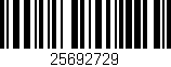 Código de barras (EAN, GTIN, SKU, ISBN): '25692729'