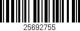 Código de barras (EAN, GTIN, SKU, ISBN): '25692755'