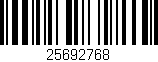 Código de barras (EAN, GTIN, SKU, ISBN): '25692768'