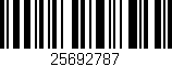 Código de barras (EAN, GTIN, SKU, ISBN): '25692787'