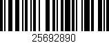 Código de barras (EAN, GTIN, SKU, ISBN): '25692890'