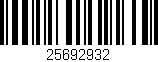 Código de barras (EAN, GTIN, SKU, ISBN): '25692932'