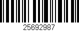 Código de barras (EAN, GTIN, SKU, ISBN): '25692987'