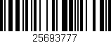Código de barras (EAN, GTIN, SKU, ISBN): '25693777'
