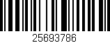 Código de barras (EAN, GTIN, SKU, ISBN): '25693786'