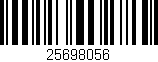 Código de barras (EAN, GTIN, SKU, ISBN): '25698056'