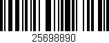Código de barras (EAN, GTIN, SKU, ISBN): '25698890'