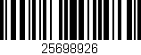 Código de barras (EAN, GTIN, SKU, ISBN): '25698926'