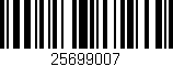 Código de barras (EAN, GTIN, SKU, ISBN): '25699007'