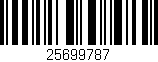 Código de barras (EAN, GTIN, SKU, ISBN): '25699787'