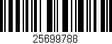 Código de barras (EAN, GTIN, SKU, ISBN): '25699788'