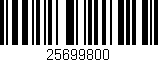 Código de barras (EAN, GTIN, SKU, ISBN): '25699800'