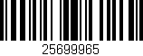 Código de barras (EAN, GTIN, SKU, ISBN): '25699965'