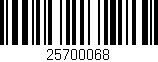 Código de barras (EAN, GTIN, SKU, ISBN): '25700068'
