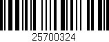Código de barras (EAN, GTIN, SKU, ISBN): '25700324'