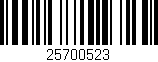 Código de barras (EAN, GTIN, SKU, ISBN): '25700523'