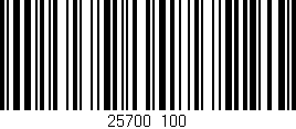 Código de barras (EAN, GTIN, SKU, ISBN): '25700/100'