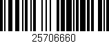 Código de barras (EAN, GTIN, SKU, ISBN): '25706660'