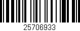 Código de barras (EAN, GTIN, SKU, ISBN): '25706933'