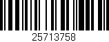 Código de barras (EAN, GTIN, SKU, ISBN): '25713758'