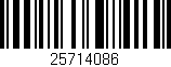 Código de barras (EAN, GTIN, SKU, ISBN): '25714086'
