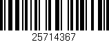 Código de barras (EAN, GTIN, SKU, ISBN): '25714367'