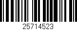 Código de barras (EAN, GTIN, SKU, ISBN): '25714523'
