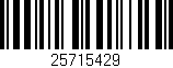 Código de barras (EAN, GTIN, SKU, ISBN): '25715429'