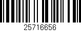 Código de barras (EAN, GTIN, SKU, ISBN): '25716656'