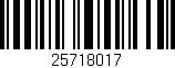 Código de barras (EAN, GTIN, SKU, ISBN): '25718017'