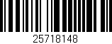 Código de barras (EAN, GTIN, SKU, ISBN): '25718148'