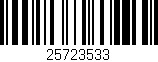 Código de barras (EAN, GTIN, SKU, ISBN): '25723533'