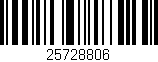 Código de barras (EAN, GTIN, SKU, ISBN): '25728806'