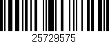 Código de barras (EAN, GTIN, SKU, ISBN): '25729575'