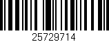 Código de barras (EAN, GTIN, SKU, ISBN): '25729714'