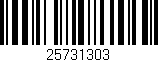 Código de barras (EAN, GTIN, SKU, ISBN): '25731303'