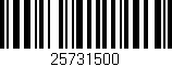 Código de barras (EAN, GTIN, SKU, ISBN): '25731500'