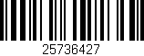 Código de barras (EAN, GTIN, SKU, ISBN): '25736427'