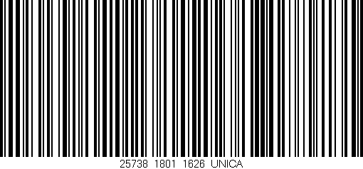 Código de barras (EAN, GTIN, SKU, ISBN): '25738_1801_1626_UNICA'