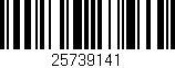 Código de barras (EAN, GTIN, SKU, ISBN): '25739141'