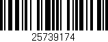 Código de barras (EAN, GTIN, SKU, ISBN): '25739174'