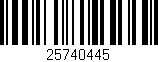 Código de barras (EAN, GTIN, SKU, ISBN): '25740445'
