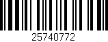 Código de barras (EAN, GTIN, SKU, ISBN): '25740772'