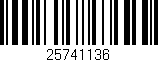 Código de barras (EAN, GTIN, SKU, ISBN): '25741136'