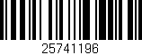 Código de barras (EAN, GTIN, SKU, ISBN): '25741196'