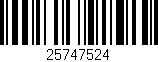 Código de barras (EAN, GTIN, SKU, ISBN): '25747524'