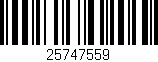 Código de barras (EAN, GTIN, SKU, ISBN): '25747559'