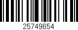 Código de barras (EAN, GTIN, SKU, ISBN): '25749654'