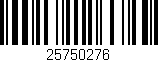Código de barras (EAN, GTIN, SKU, ISBN): '25750276'